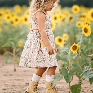 Sweet Honey Boutique Tie Back Autumn Dress Size 2T NWT
